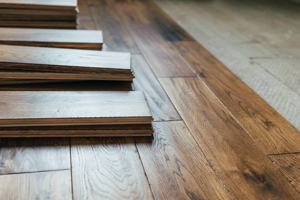 Dark Finishing Hardwood Floors In A Home