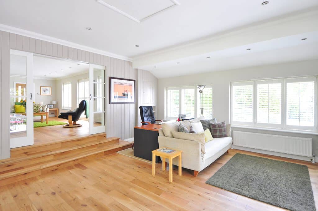 Light Engineered Hardwood Floors in a home