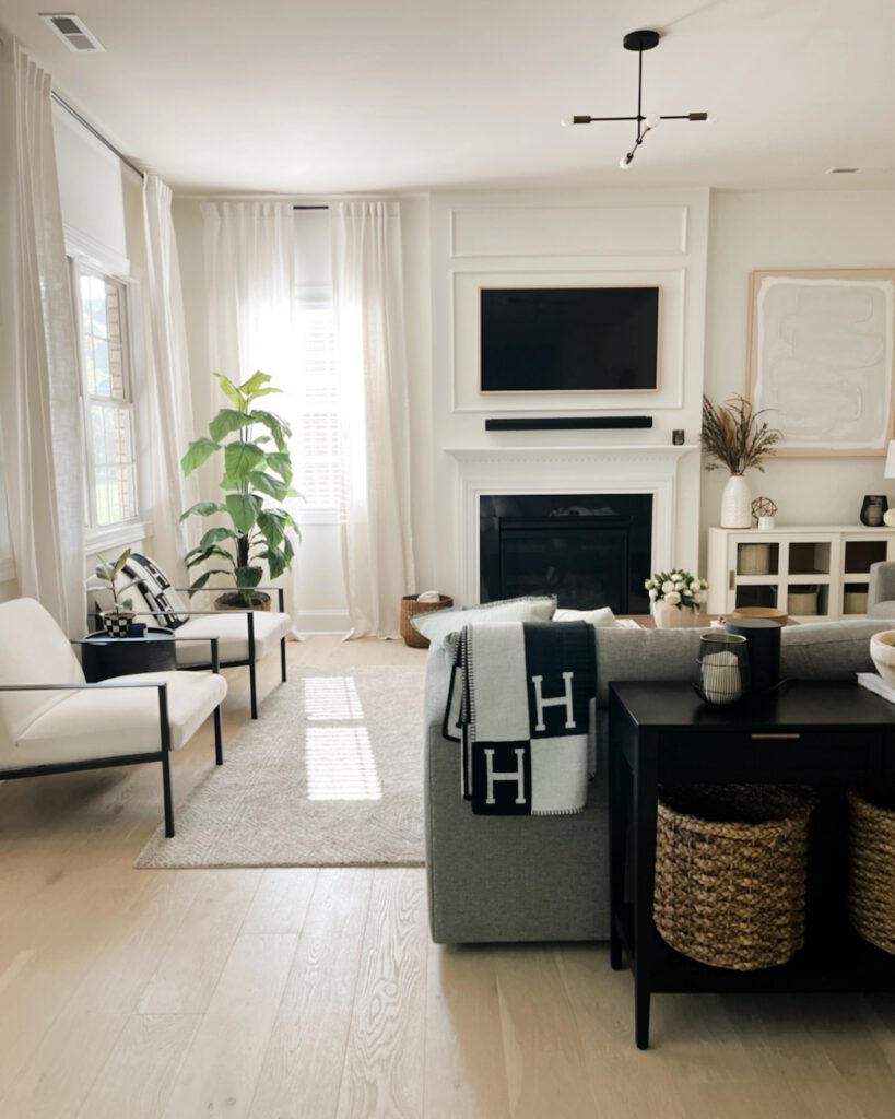 Living Room with White Oak Hardwood Floors