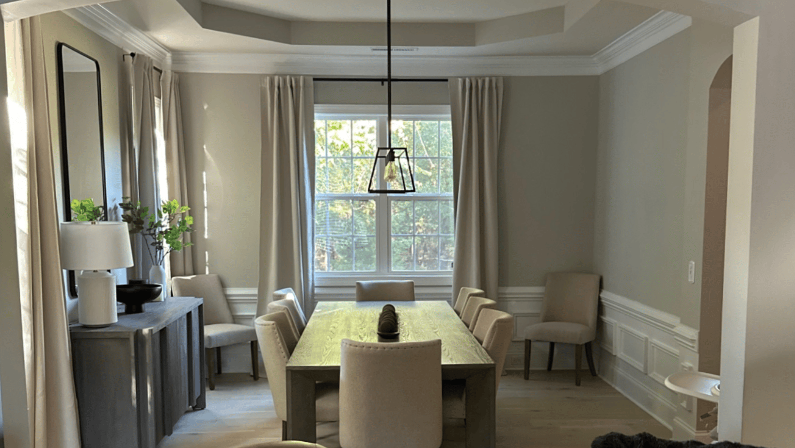 Agreeable Gray Paint in Dining Room