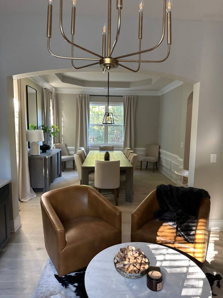 SW Agreeable Gray in Afternoon Light in Dining Room