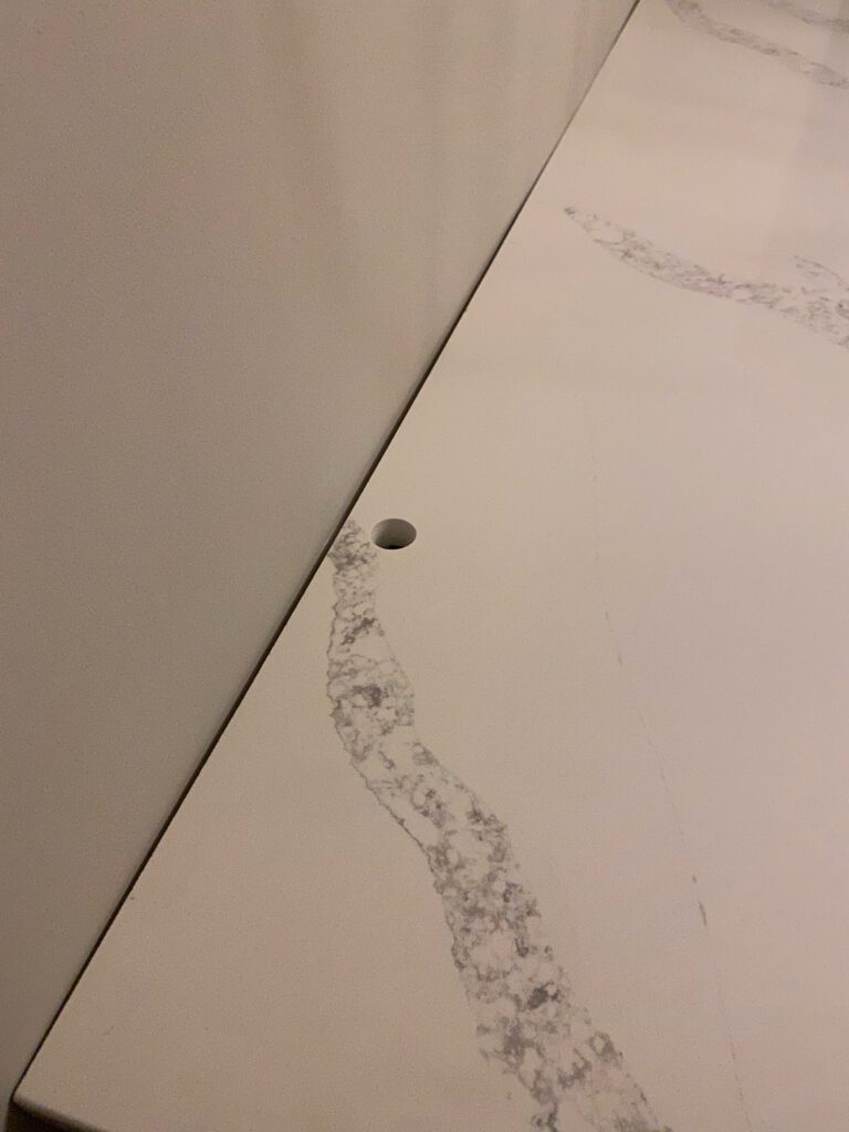 Countertop Gap Against Bowed Wall