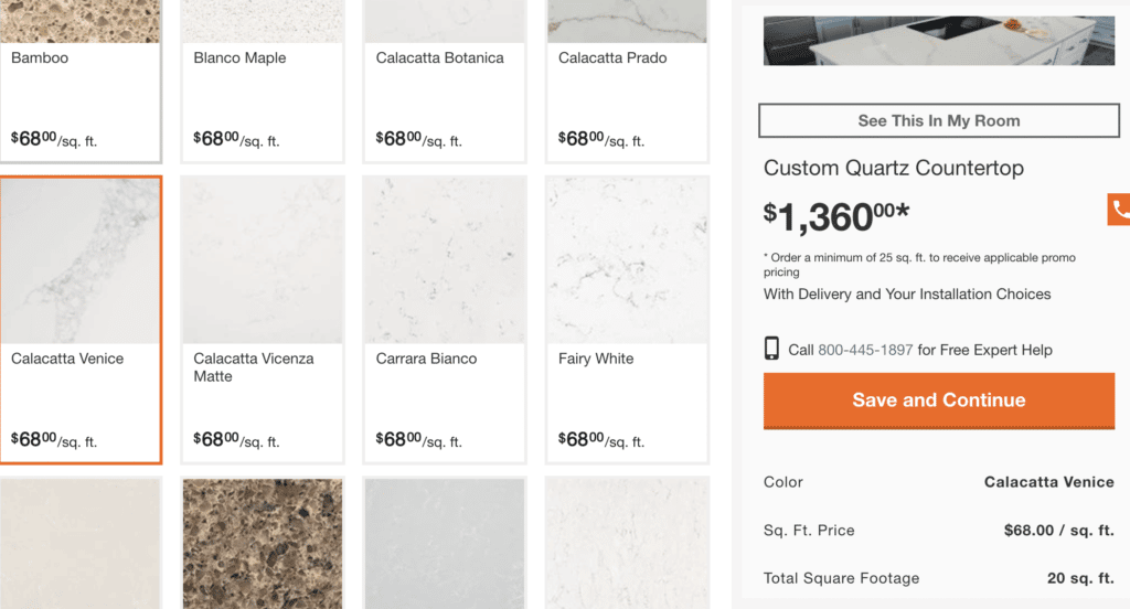 Ordering Countertops from Home Depot