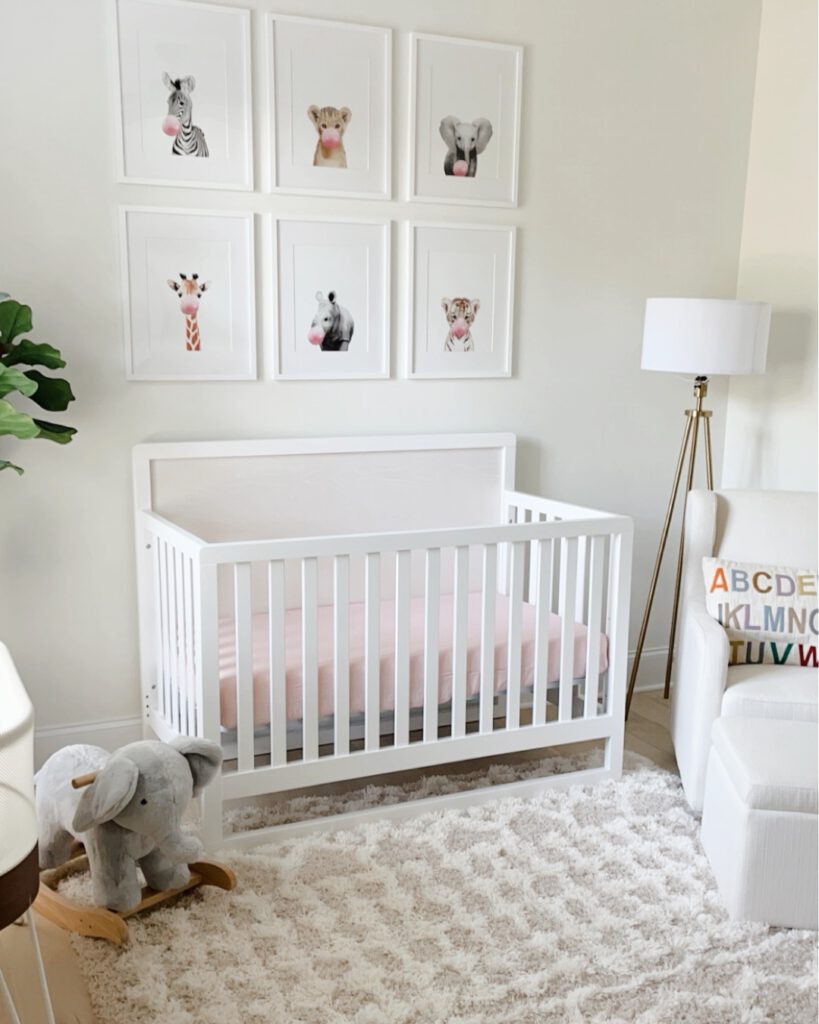 Nursery with greek villa paint in natural light