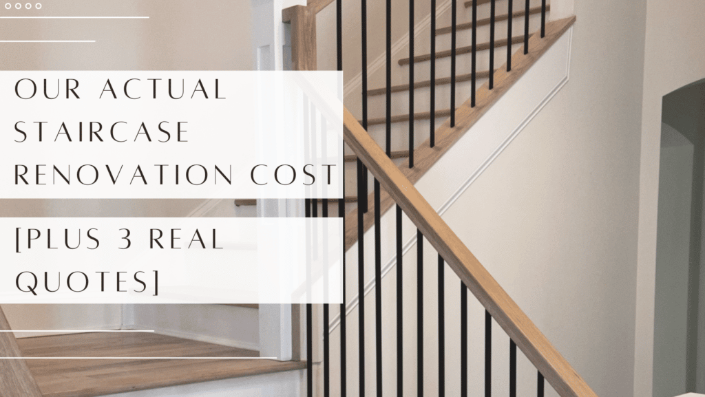 Actual Staircase Renovation Cost Graphic