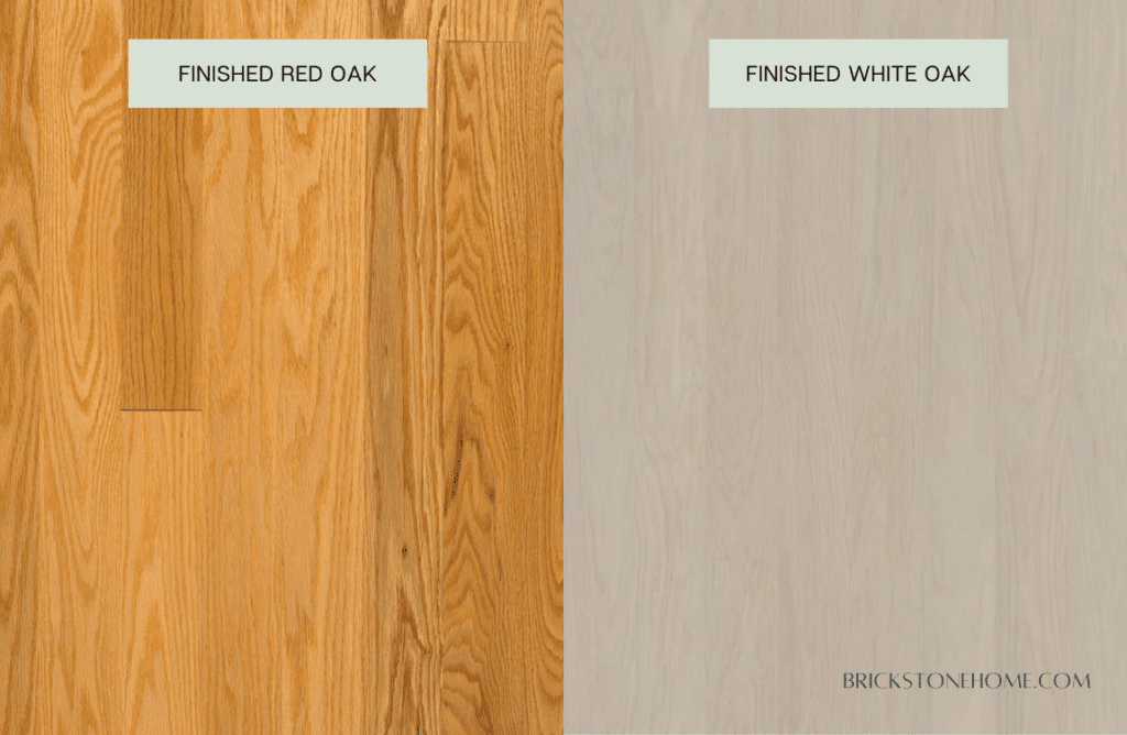 Comparison Of Stained Red Oak And White Oak Flooring