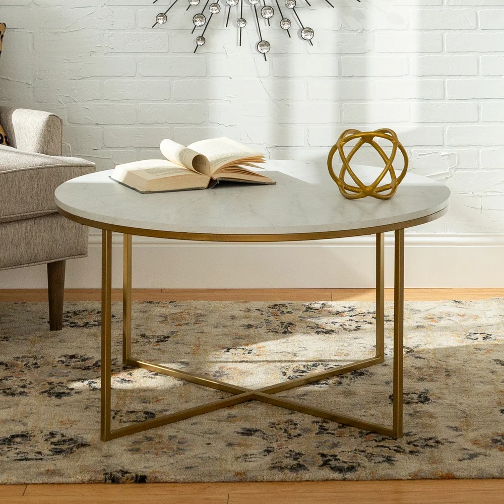 Affordable Faux Marble Coffee Table
