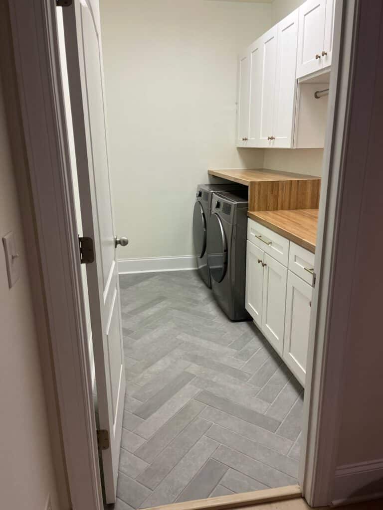 Renovated laundry room