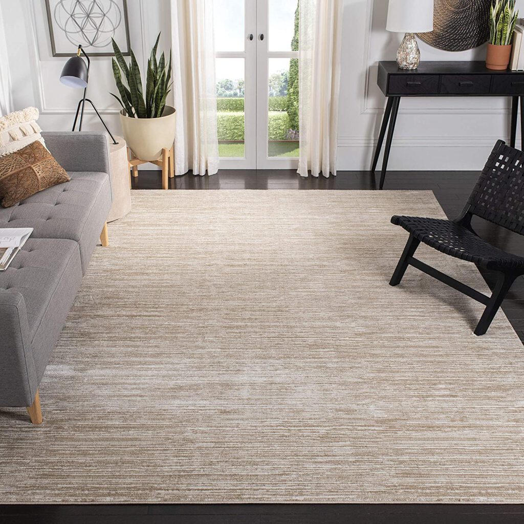 Neutral layering rug