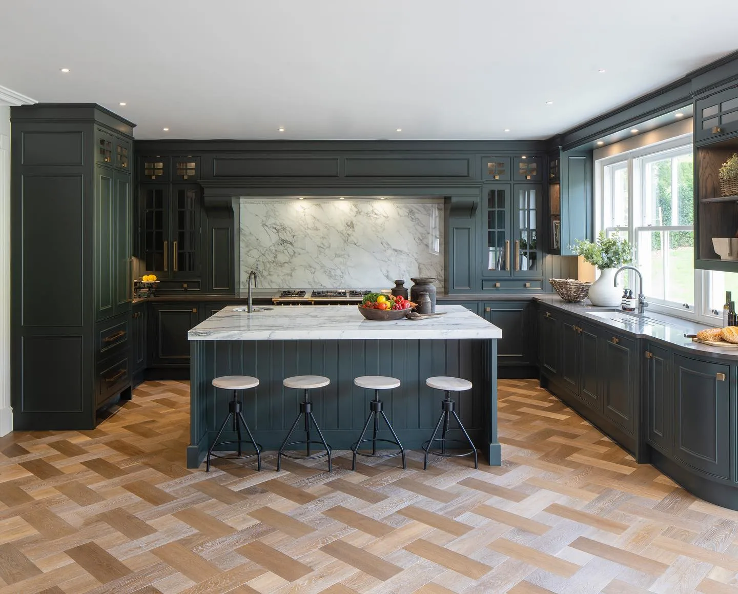 Green Kitchen Island