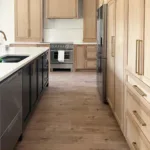 Large White Oak Paneled Cabinets