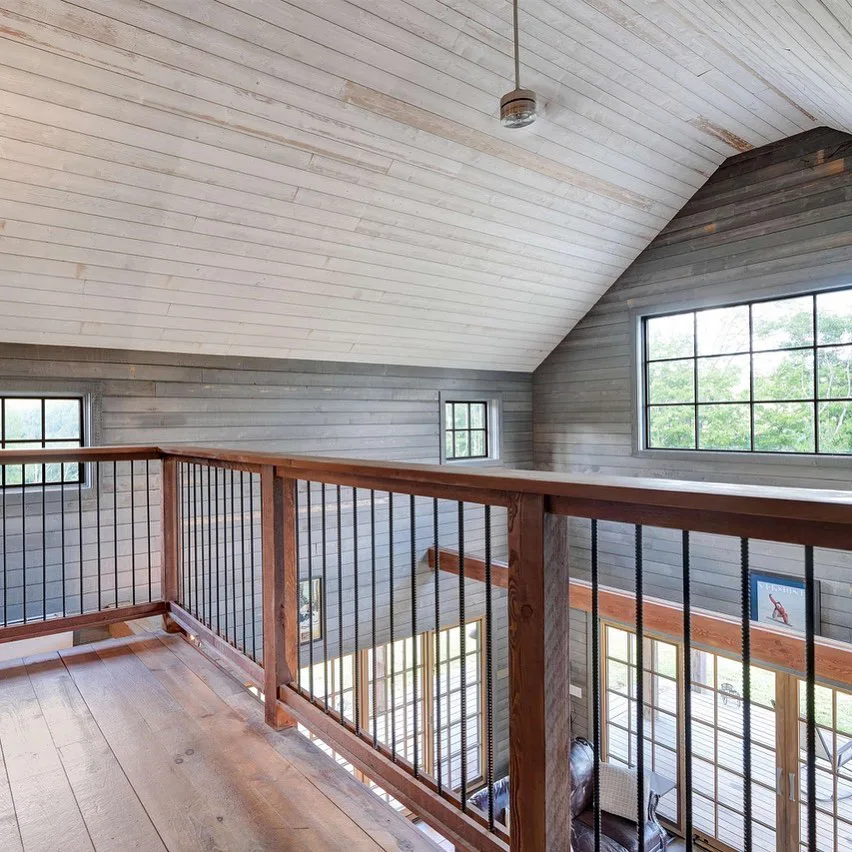 Barn style roof with shiplap