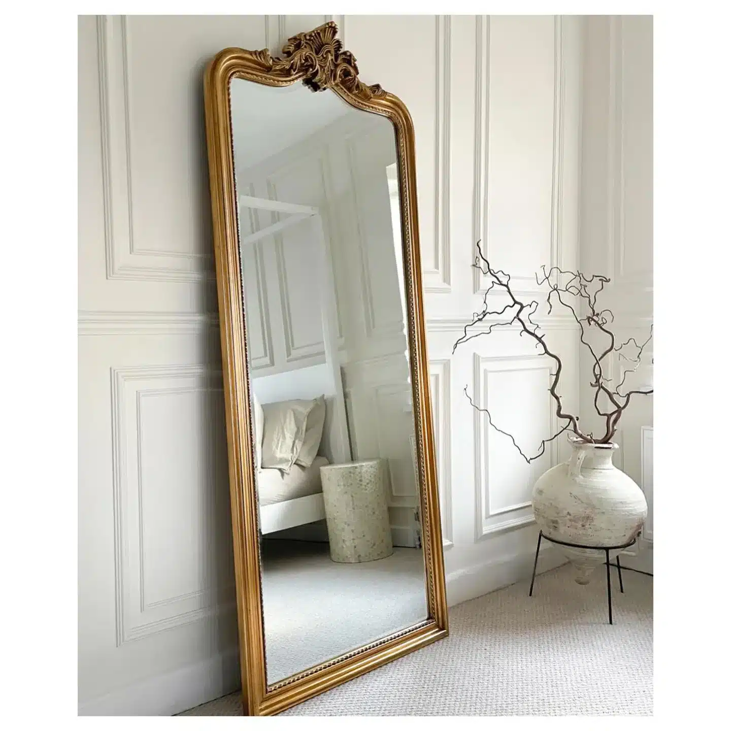 Gold Filigree Floor Mirror