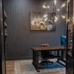 Sherwin Williams Iron Ore Paint Color in an Office