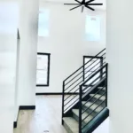 Black Trim White Walls Living Room