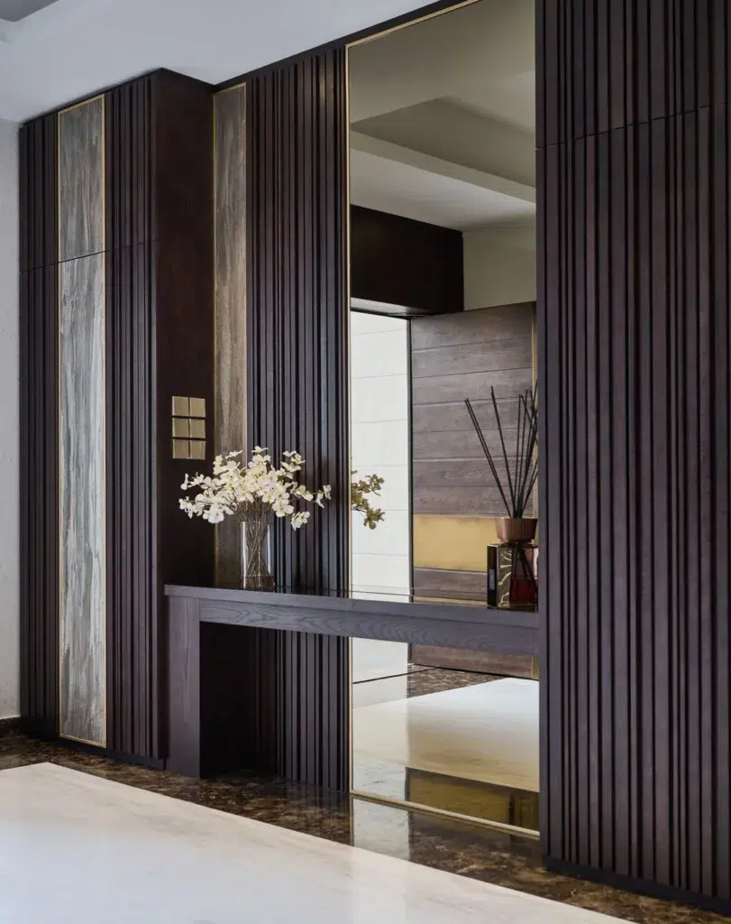 32 Floor To Ceiling Cabinets Ideas To Maximize Storage 24 &Quot;Floor-To-Ceiling Cabinets In A Modern Bedroom With Sleek And Brushed Metal Handles. Flower Pot Add Beauty To It.