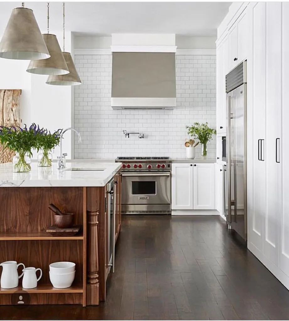 32 Floor To Ceiling Cabinets Ideas To Maximize Storage 15 White Floor-To-Ceiling Cabinets In A Dark Hardwood Floor Kitchen